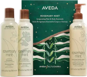 Set për flokë dhe trup Aveda Rosemary Mint për femra, 3x250ml