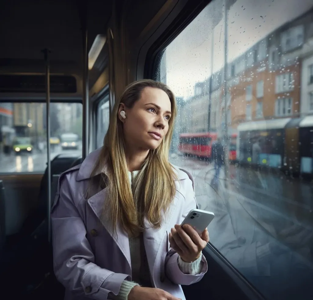 Kufje Bluetooth EPOS Adapt E1, in ear, ANC, të bardha - 23