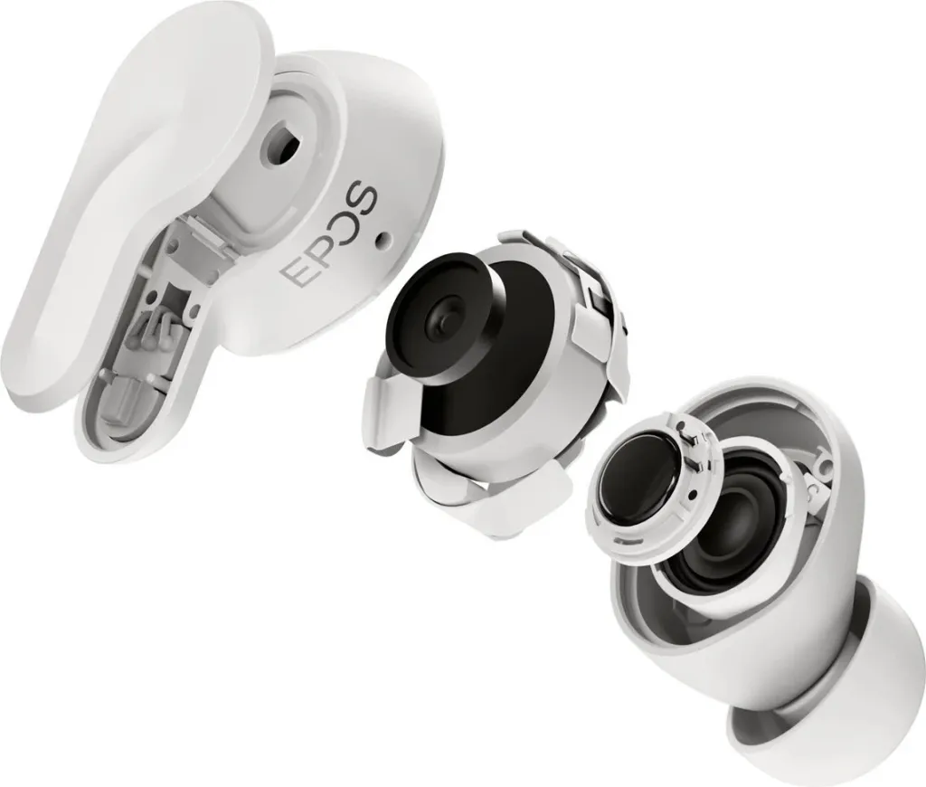 Kufje Bluetooth EPOS Adapt E1, in ear, ANC, të bardha - 7