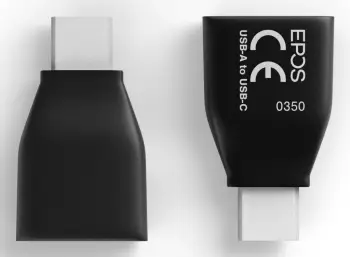 Adapter USB EPOS USB C në USB A, alumin, 3A, i zi