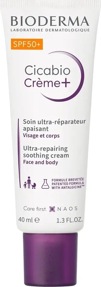 Krem fytyre Bioderma Cicabio Creme+ SPF50+, 40ml