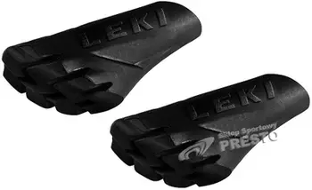 Kapakë gome për shkop Nordic Walking Leki Powergrip Pad, palë, të zinj