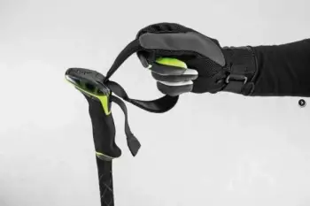 Bastun turingu Leki Kij Guide 2, 110-150cm, alumini, i zi neon antracit