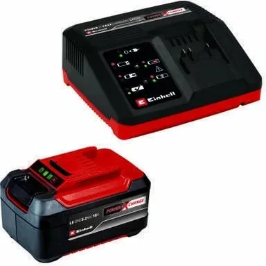 Set baterie e karikuesi Einhell Power X-Change 18V 5.2Ah, zi/kuqe - 1