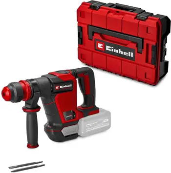 Çekiç demolues Einhell Professional TP-DH 18/4 Li BL, SDS Plus, pa kabllo 18V, pa bateri, me kuti, i kuq