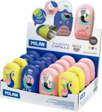 Set gomë + mprehëse e lapsave Milan, 16 copë