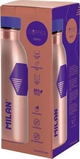 Shishe termike Milan Thermal Bottle, 354ml, çelik inox, bakër vjollcë
