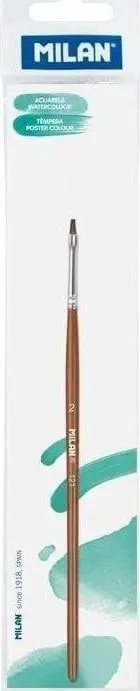 Pensel Milan Brush 121 nr. 2, fijet natyrale dhe sintetike, dorezë druri, kafe