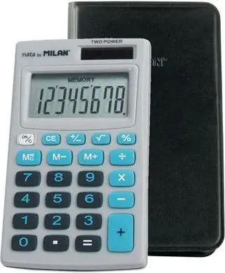 Kalkulator Milan 161007, 8 shifra, bateri solare, i hirtë