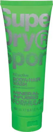 Shampo për flokë dhe trup Superdry Active, 250 ml