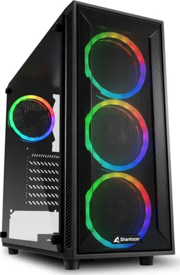 Kasë Sharkoon Sharkoon TG4M RGB ATX, e zezë