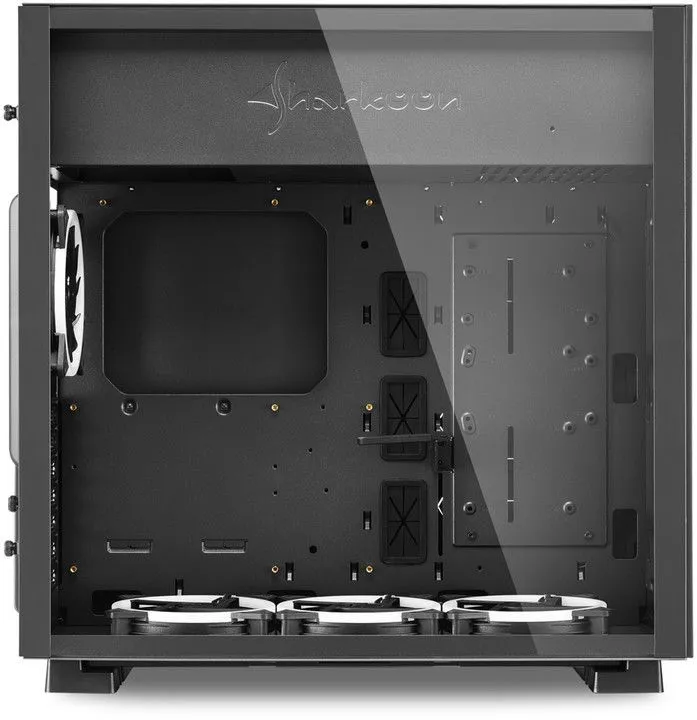 Kasë Sharkoon PURE STEEL RGB, me xham, e zezë - 4