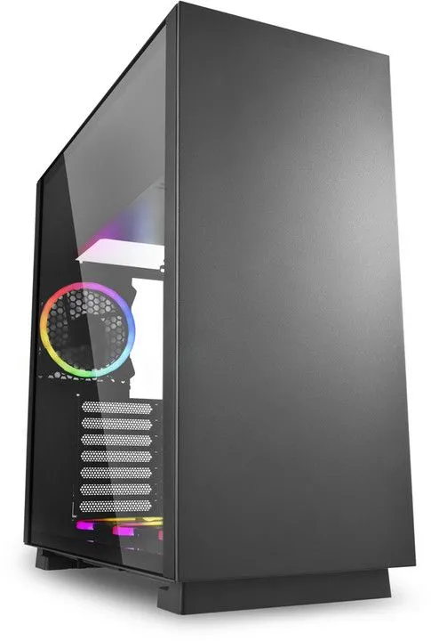 Kasë Sharkoon PURE STEEL RGB, me xham, e zezë - 5