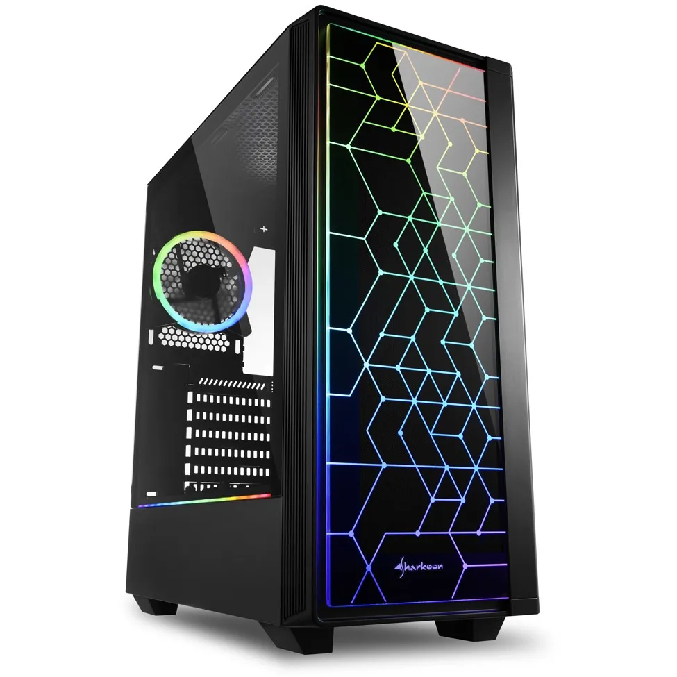 Kasë Midi Sharkoon RGB LIT 100 - 1