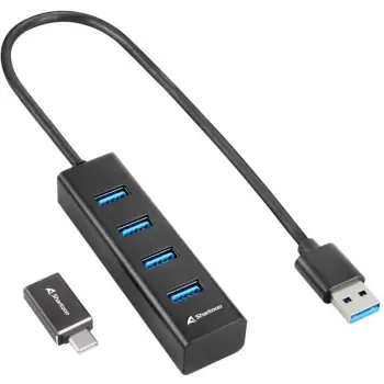 Adapter USB Sharkoon 4-Port 3.2 Gen 1 Aluminium Hub – Zezë