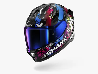 Helmetë Shark i3 Hellcat, e zezë/kaltër, M - 1