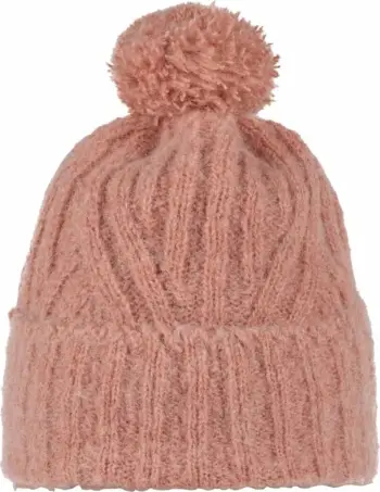 Kapelë dimërore Buff Nerla Knitted Beanie W, për femra, me pompon, e kuqe portokalli