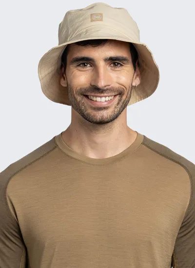 Kapelë dielli Buff Sun Hat Solid, UPF 50, rezistente ndaj ujit, bezhë - 3