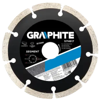 Disk prerës GRAPHITE 57H618 Diamond, 180x22.2mm, i segmentuar