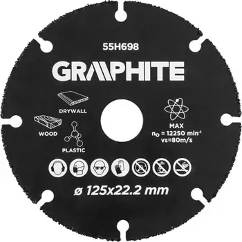 Disk prerës Graphite HM 55H698, 125 x 22.2 mm