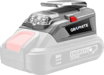 Llambë dore Graphite + karikues me USB, 18V, 1W