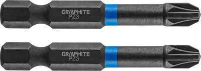 Set maje për kaçavidë Graphite, 2 copë, PZ3 x 50 mm, të zeza - 1
