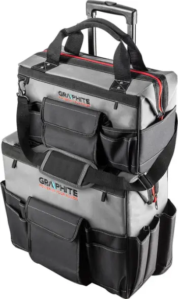 Çanta veglash Graphite 58G088, e zezë / hirtë