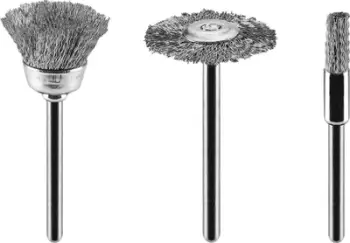 Furça për pastrim Graphite, prej çeliku, 3 copa