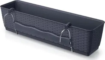 Vazo me grep Prosperplast Ratolla Case DRL600PW, drejtkëndëshe, plastike, antracit