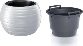 Vazo lulesh Prosperplast Maze DBMZK400, me enë të brendshme, e bardhë