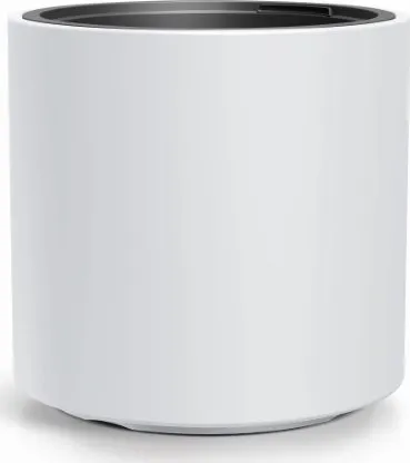 Vazo dekorative HEOS Flowerpot me insert, 29.8cm, e bardhë - 1