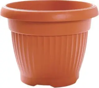 Vazo lulesh Prosperplast Terra, diametër 40cm, plastike, terrakota