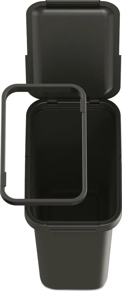 Kosh mbeturinash Prosperplast SYSTEMA, 12L, me kapak anues, i zi - 4