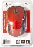Maus Art MYART, wireless, USB, i zi dhe i kuq - 2
