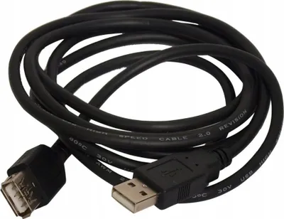 Kabllo ART ALOEM111, USB-A(M) - USB-A(F), 3m, e zezë - 1