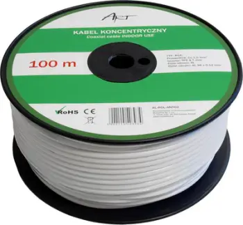 Art – Kabllo antene 100 m, e bardhë (AL-ROL-ANT02)