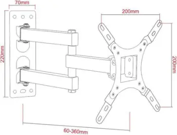 Mbajtëse për televizor Art LCD/LED, metal, e zezë (RAMART AR-57A)