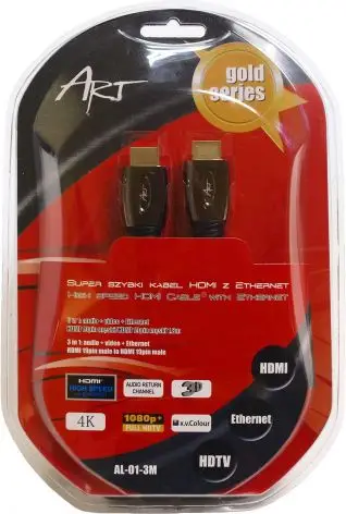 Kabllo ART HDMI, 3m, e zezë