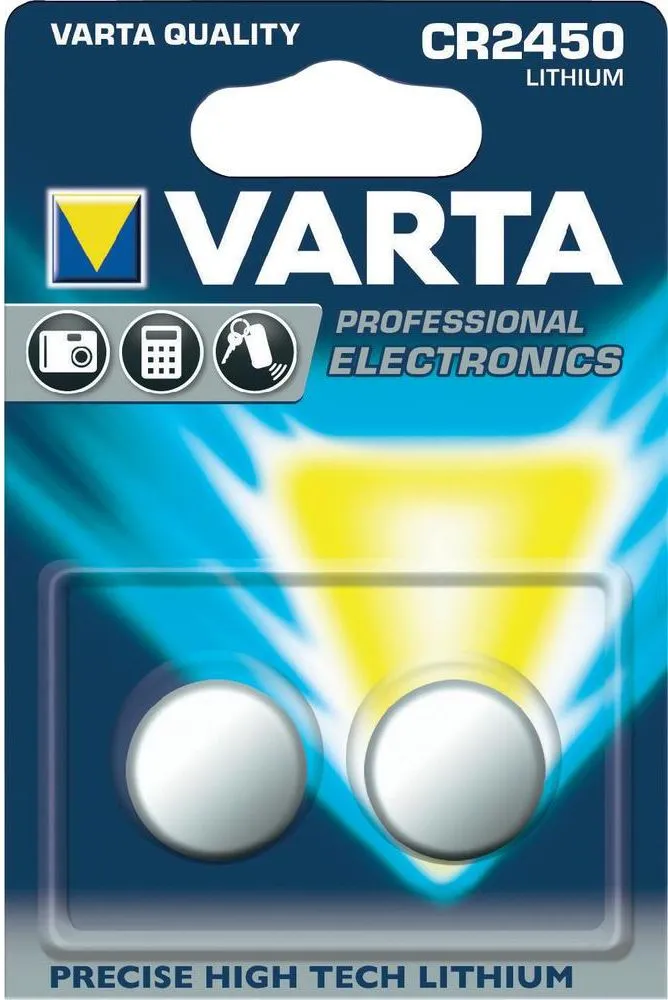 Bateri Varta Electronics CR2450, 620mAh, 2 copë - 1
