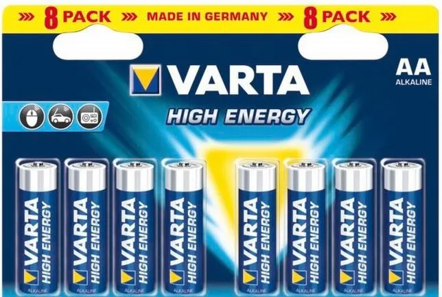 Bateri Varta High Energy AA / R6, 8 copë - 1
