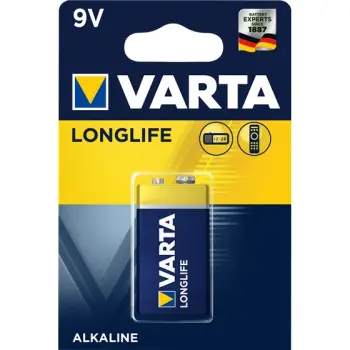 Bateri Varta LongLife Extra 9V, 550mAh