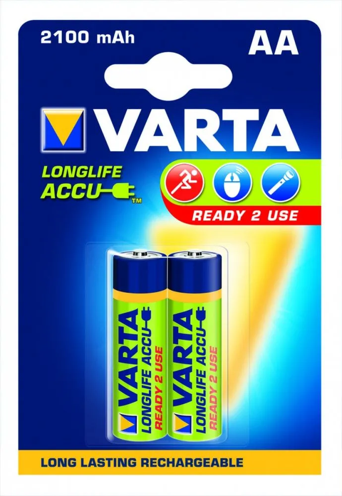 Bateri Varta LongLife AA/R6, 2100mAh, 2 copë - 1
