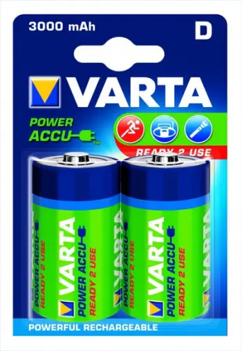 Bateri të rikarikueshme VARTA Power D 3000 mAh, 2 copë