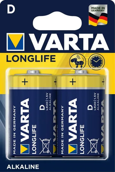 Bateri Varta LongLife Extra, C / R14, 2 copë - 2