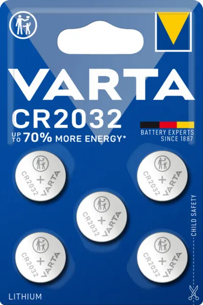 Bateri litium VARTA CR 2032, 5 copë - 1