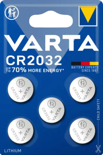 Bateri litium VARTA CR 2032, 5 copë