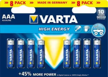Bateri Varta High Energy, AAA / R03, 8 copë