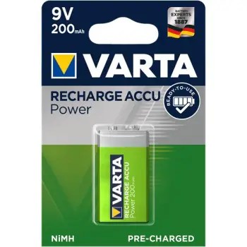 Bateri origjinale rimbushese nga firma VARTA 9V bllok, per paisje te ndryshme, teledirigjues, instrumente matese - multimeter e te tjera