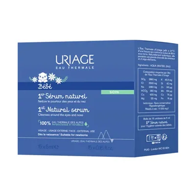 Ujë termal Uriage 1st Natural Serum Bebe, 15 x 5 ml - 1
