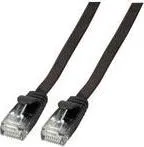Kabllo rrjeti EFB RJ45 U / UTP, cat.6A, PVC, 1.5 m, e zezë - 1